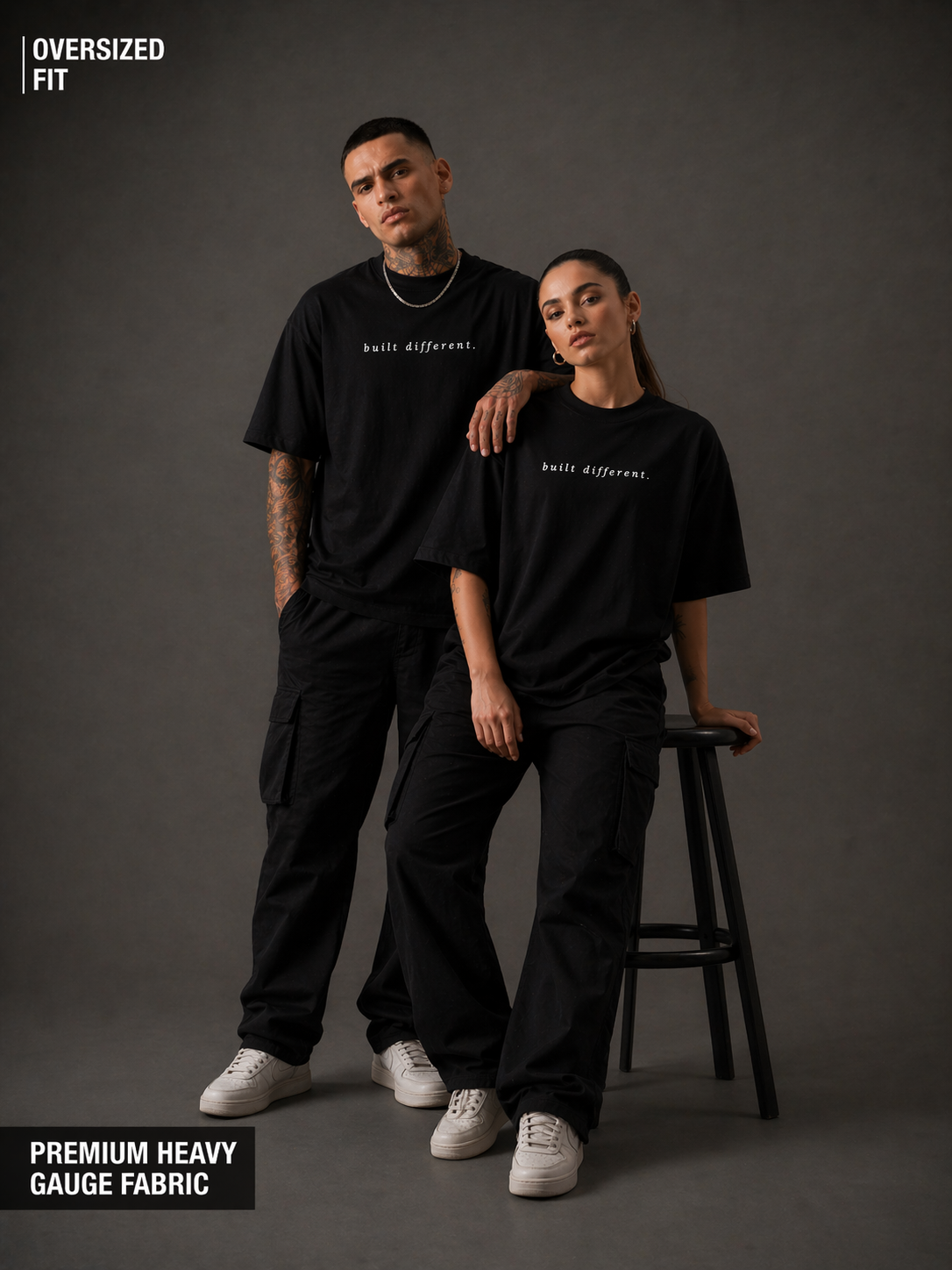 Built Different Oversized T-Shirt (Black)
