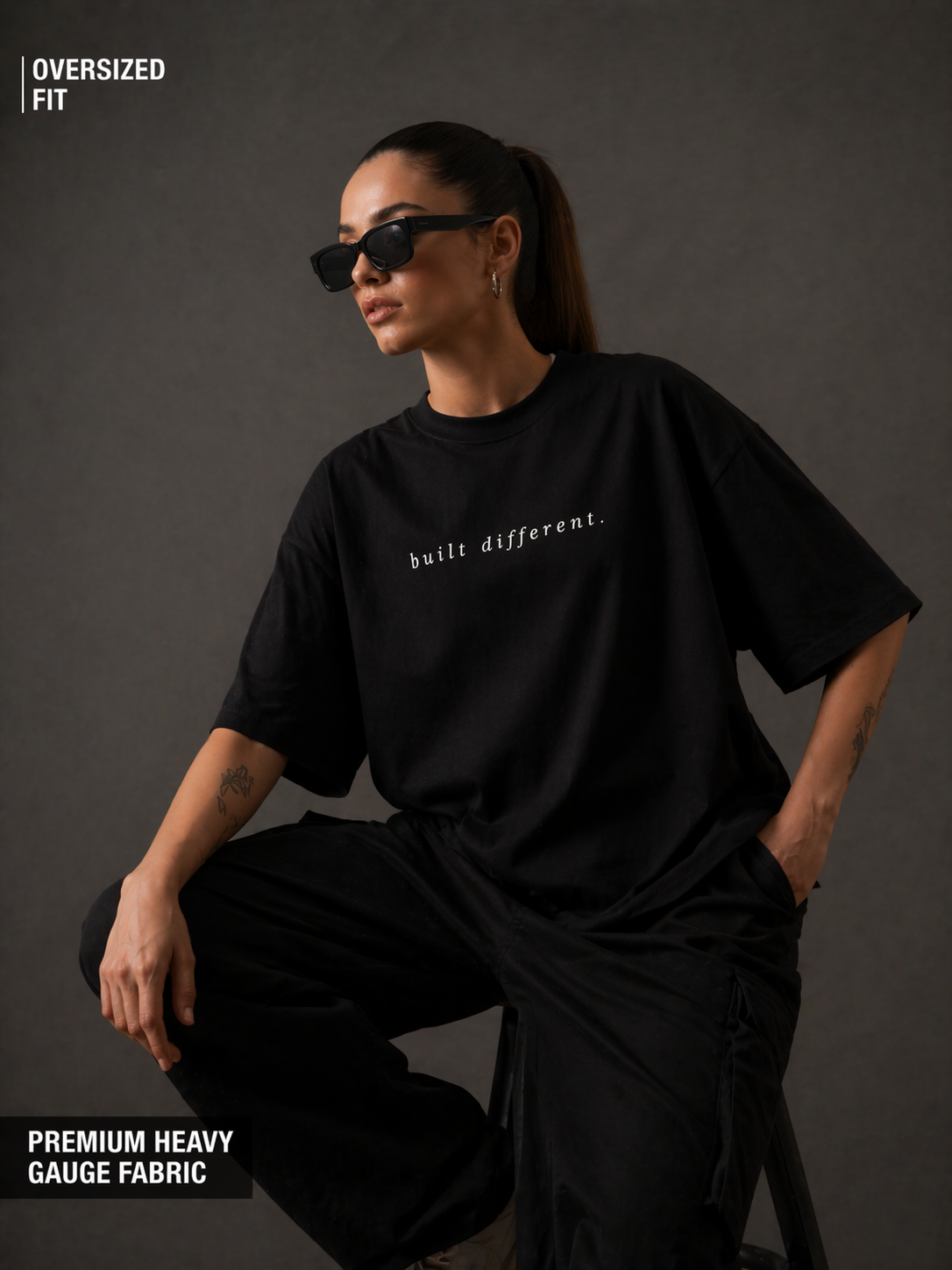 Built Different Oversized T-Shirt (Black)